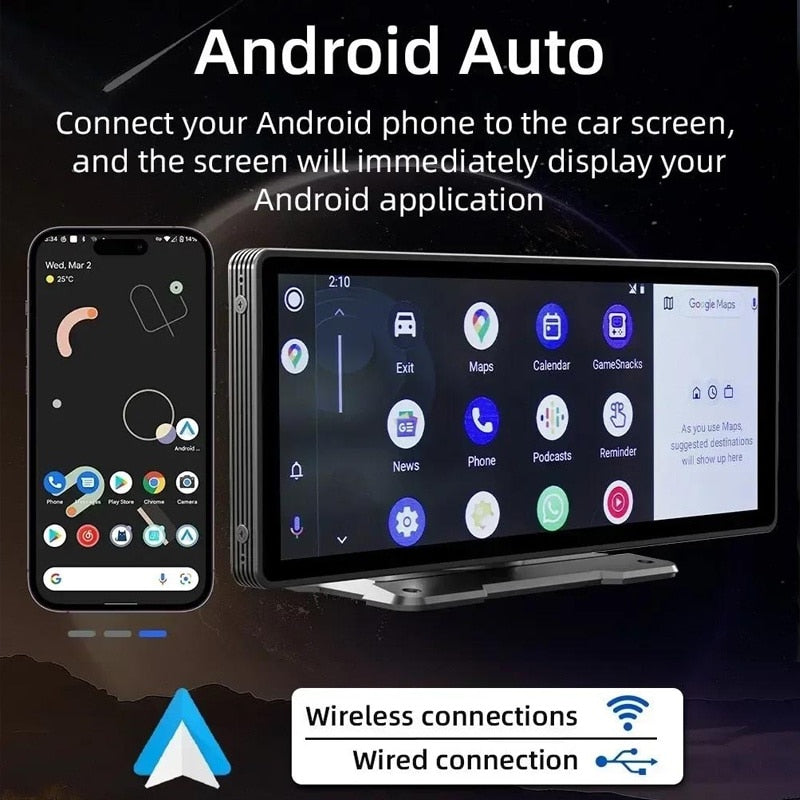 Navigație Auto Multimedia 10.26 Inch Full HD, Ecran Tactil, compatibilă cu Android Auto & Apple Carplay