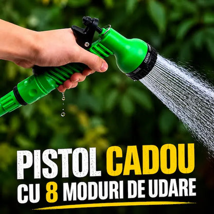 Furtun extensibil AquaFlex™, 60 metri lungime + pistol cu 8 moduri