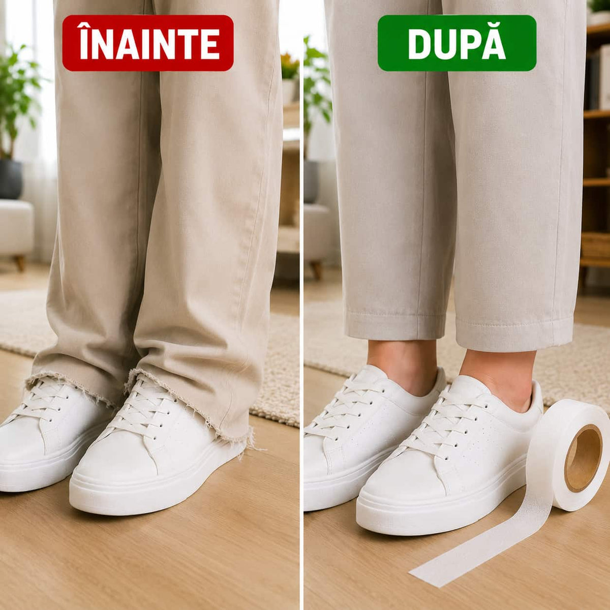 1+1 GRATIS, Bandă textilă autoadezivă pentru scurtat haine FixTape™ - 3cm x 50m