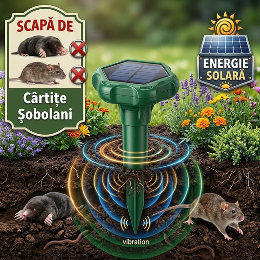 1+1 GRATIS - Aparat solar anti dăunători CârtiStop™