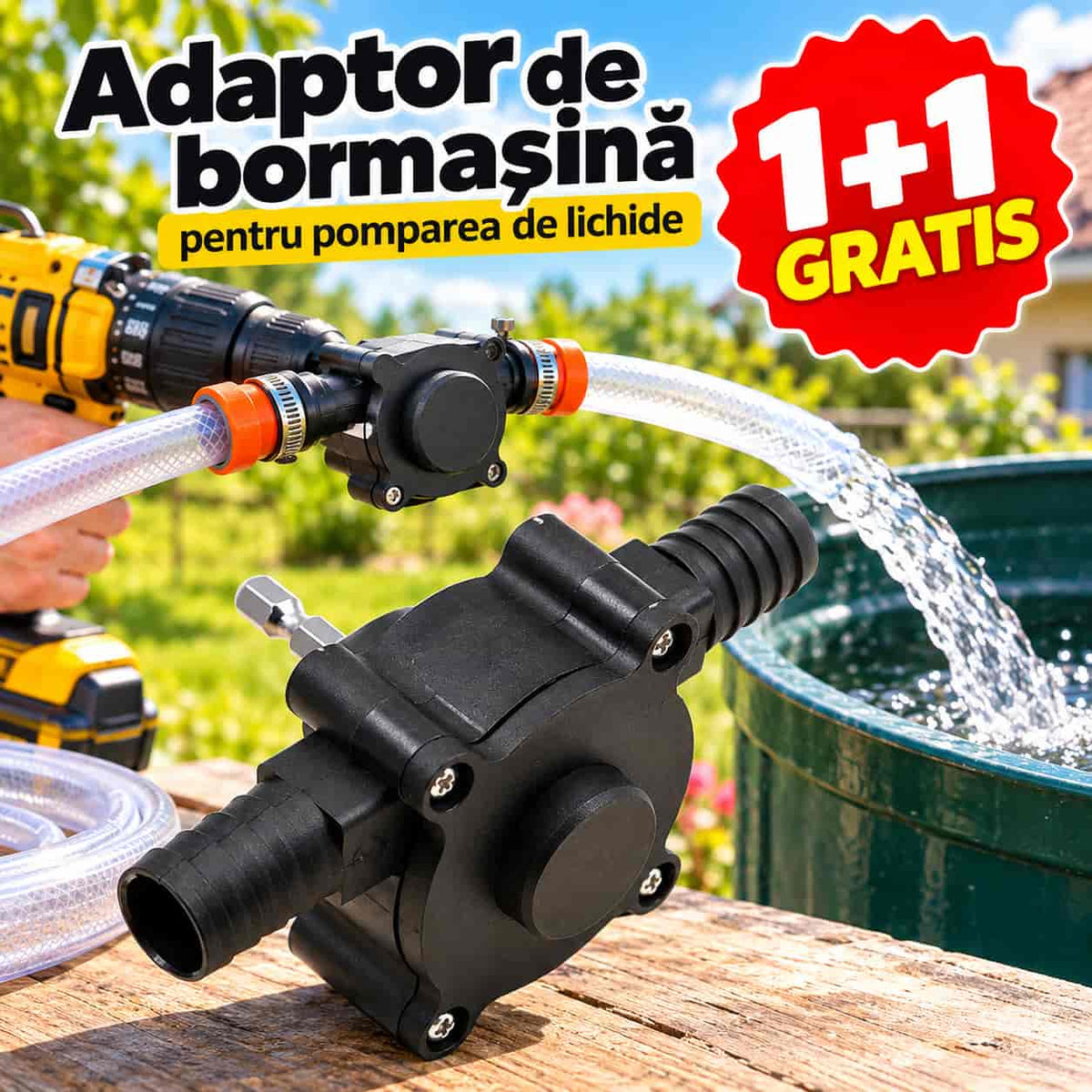 1+1 GRATIS, Adaptor de Bormașină pentru Transfer Lichide - PumpEasy™