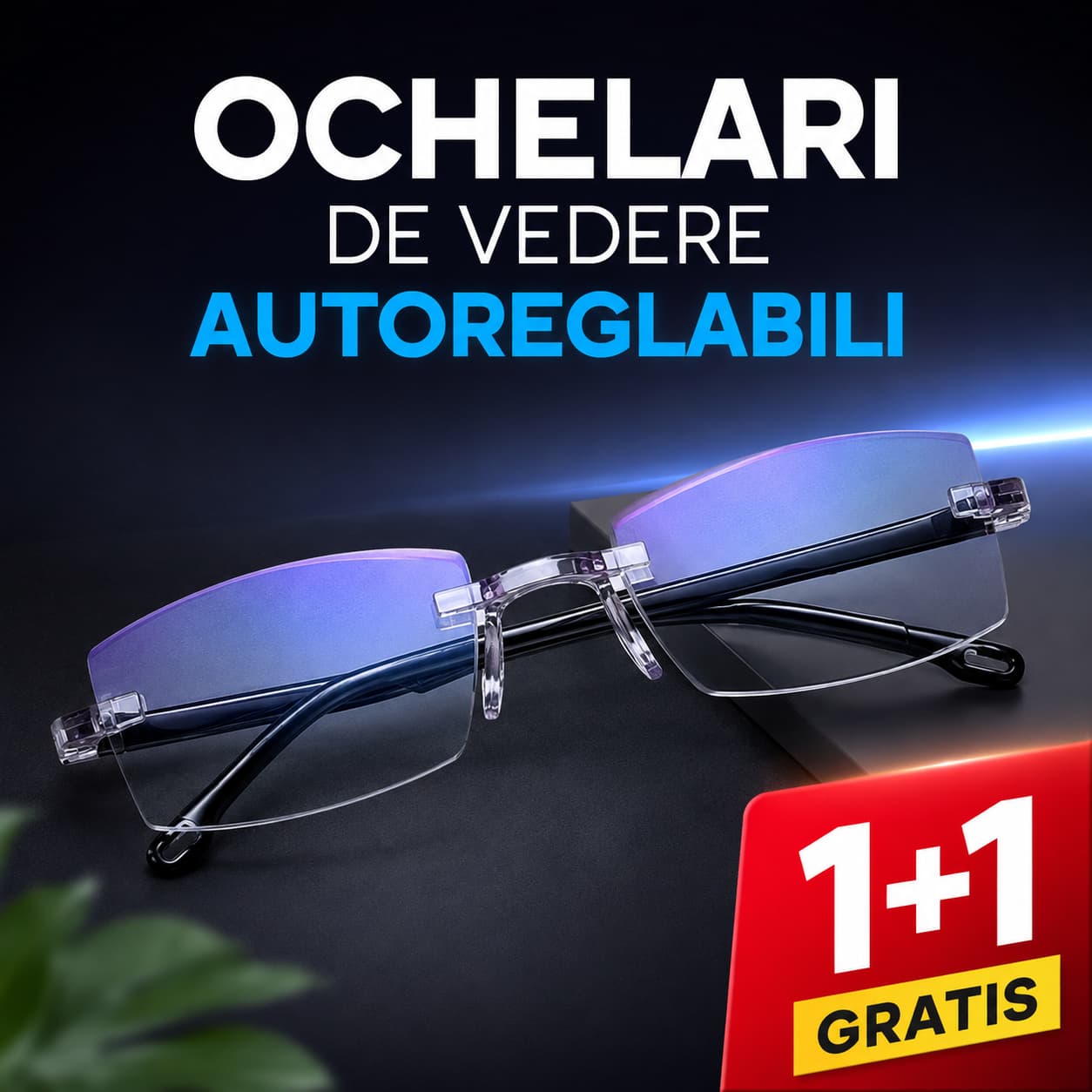 1+1 GRATIS, Ochelari de Vedere Premium Autoreglabili