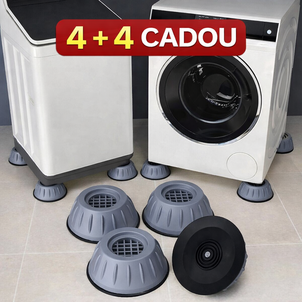 Set 4+4 picioare VibraFix™ CADOU, anti-vibratii si anti-zgomot