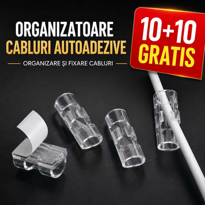 10+10 GRATIS, Organizatoare Autoadezive pentru Cabluri