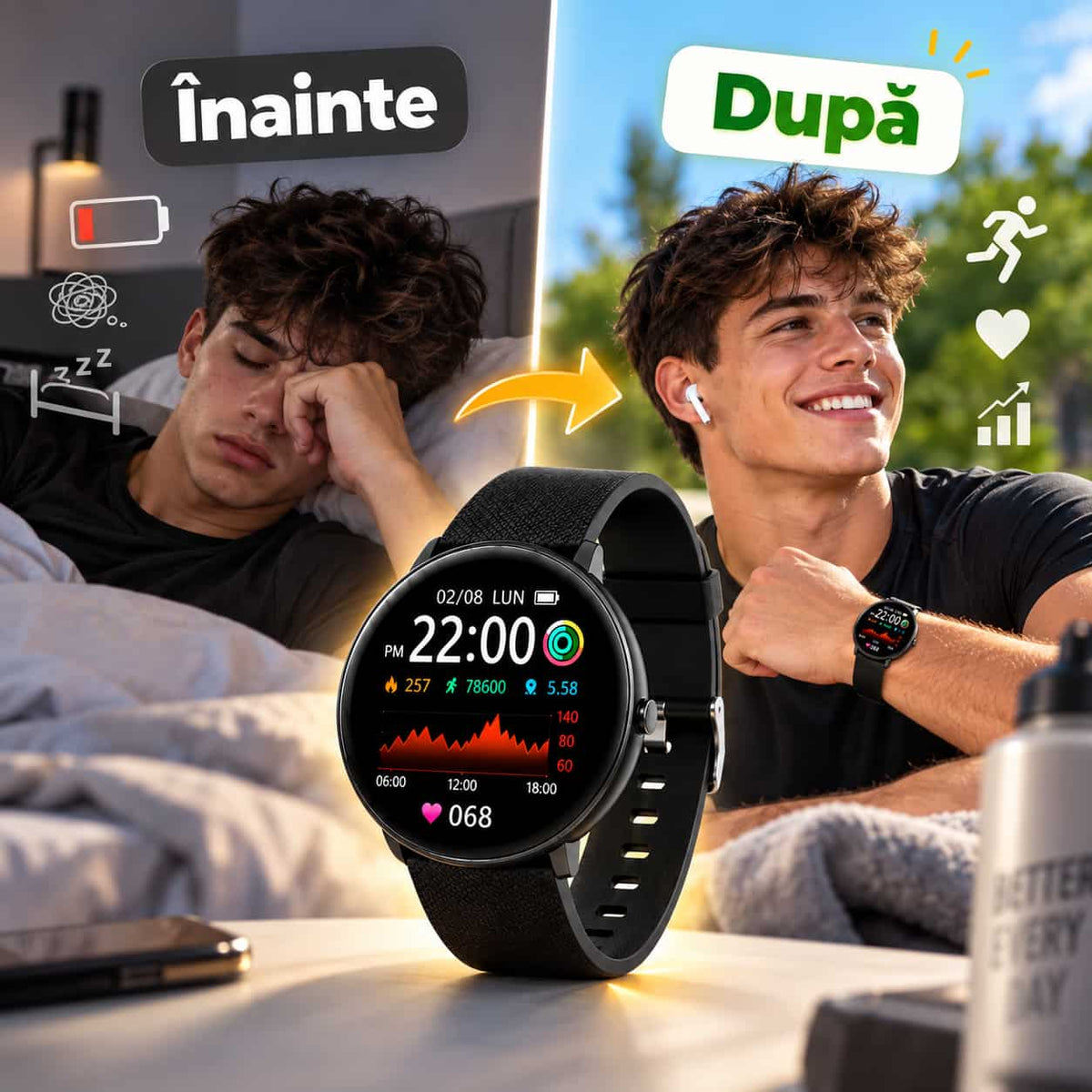 Ceas Smartwatch cu Bluetooth ActiveTime™