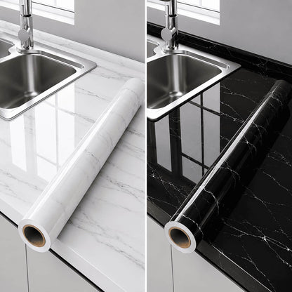 1+1 GRATIS, Rolă Tapet Autoadeziv Tip Marmură MarbleFlex™, 60cm x 3 metri