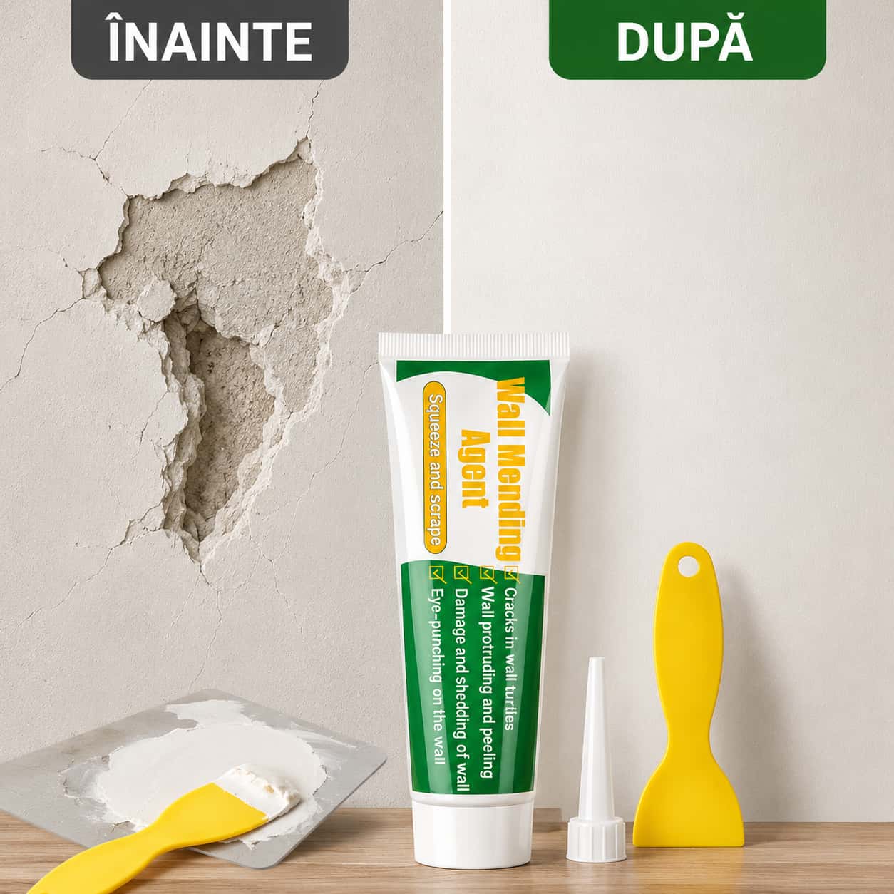 1+1 GRATIS, Kit Reparare Pereți și Crăpături