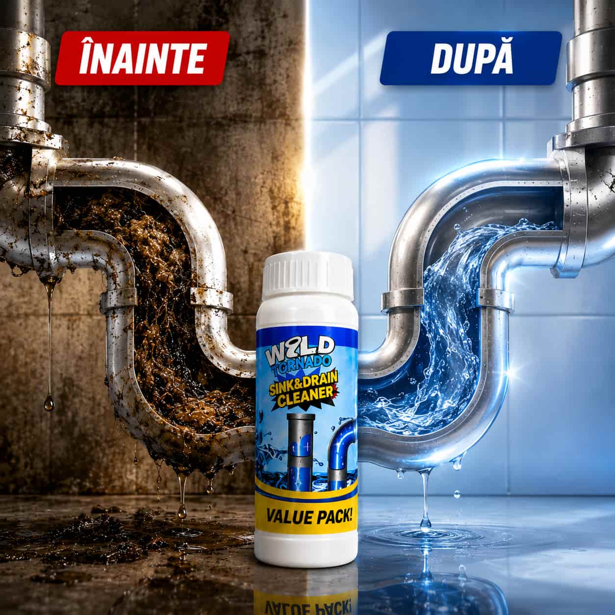 2+2 GRATIS, Solutie pentru Desfundarea Tevilor WildTornado™