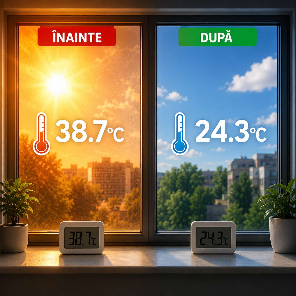 1+1 GRATIS, Folie Protecție Solară Împotriva Căldurii, 60cm x 3m