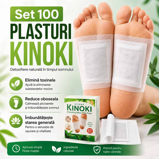 Set 100 Plasturi pentru Detoxifiere Kinoki