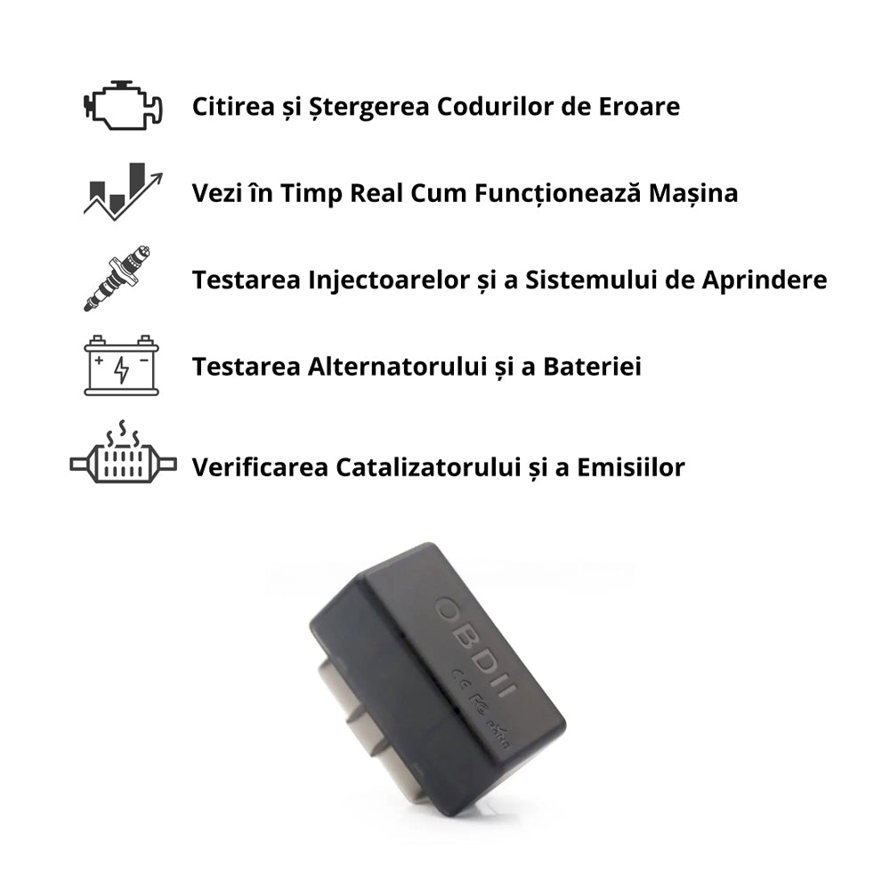 Mecanicul de Buzunar Profesional OBD2 Bluetooth, Compatibil Android-Windows