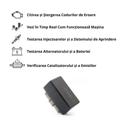 Mecanicul de Buzunar Profesional OBD2 Bluetooth, Compatibil Android-Windows