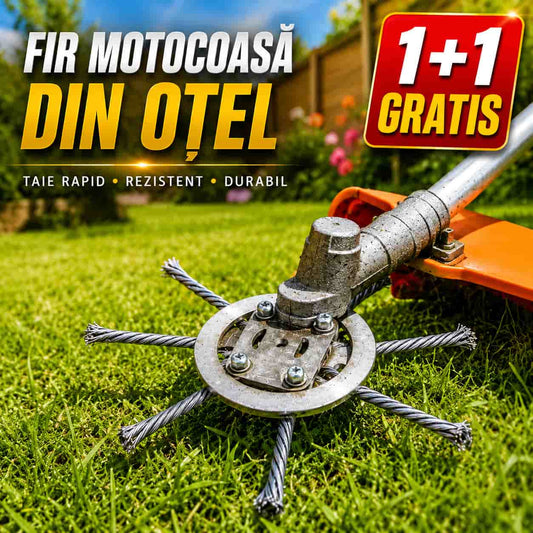 1+1 GRATIS, Cap cu 6 fire pentru motocoasă din oțel SteelCut™