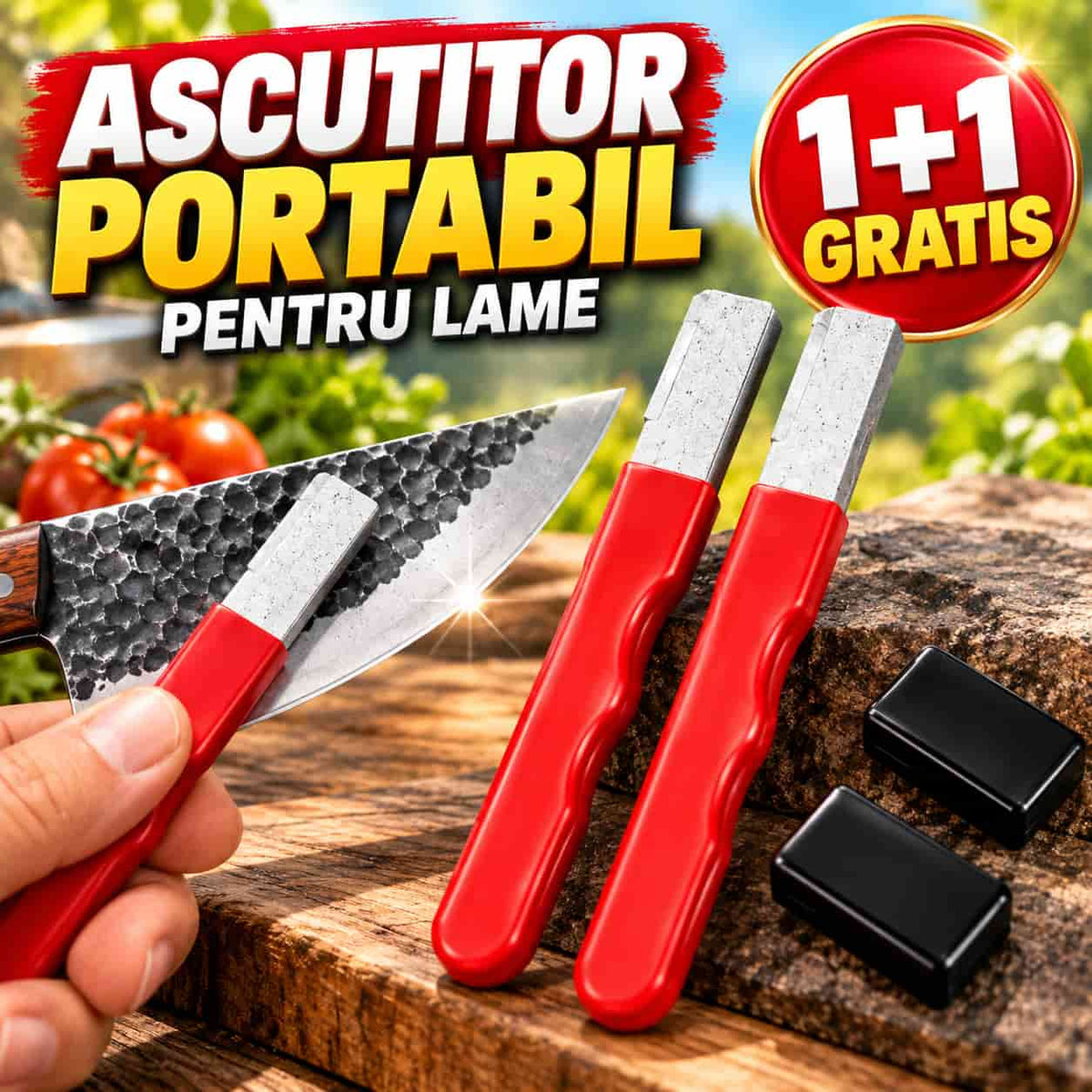 1+1 GRATIS, Ascuțitor portabil pentru lame - SharpFix™